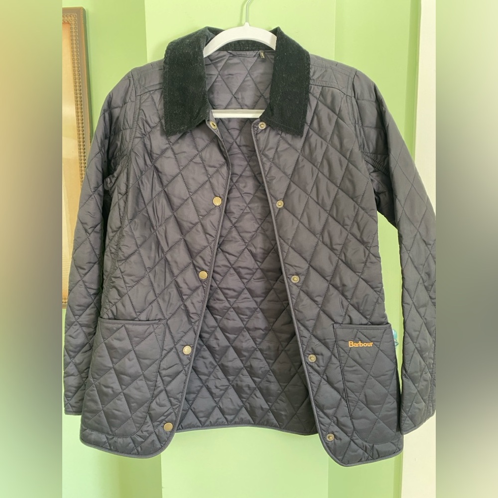 Barbour Navy Quilted Jacket Size 4